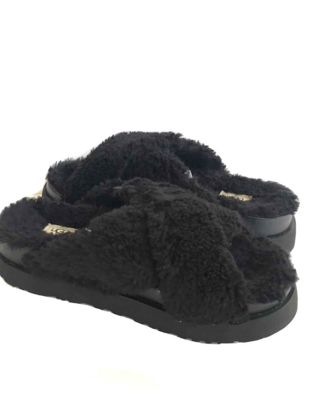 Ugg Fuzz sugar criss cross sandals size 9
